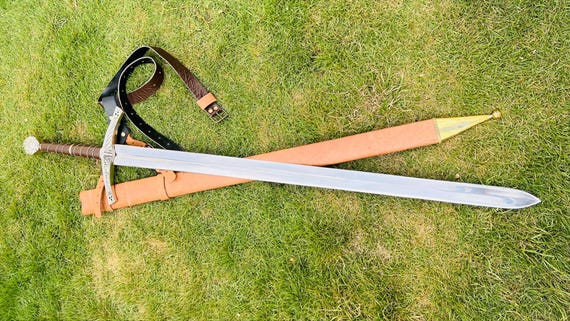 Hand-forged 5160 Spring Steel Longsword: Decorative Two-handed