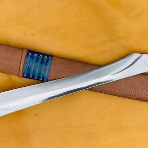 24  inches blade long scimitar sword- Hand forged in Nepal-Leaf spring - Gifts - Bushcraft - Outdoor use