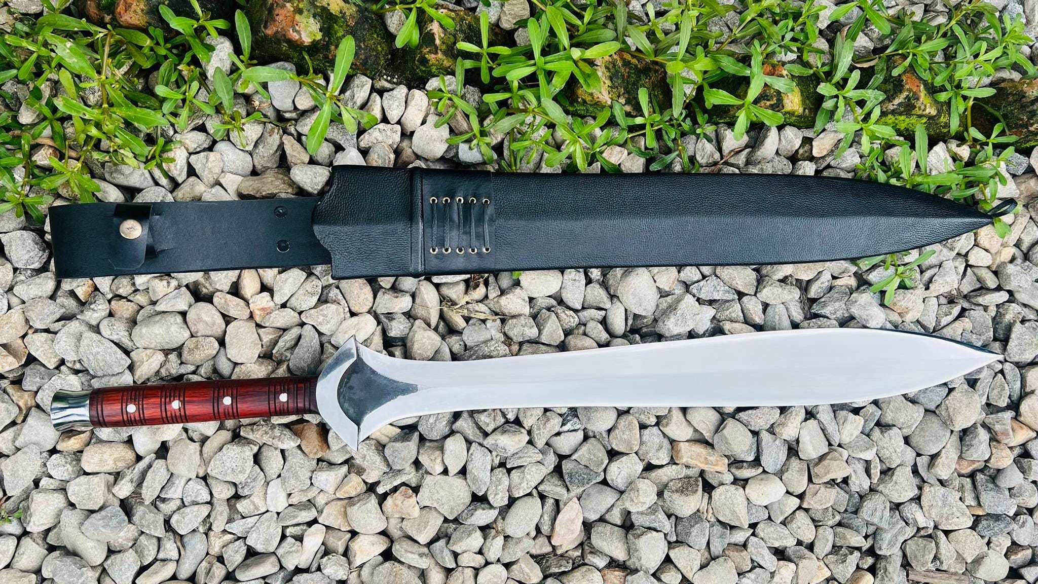 Handcrafted Greek Xiphos Sword Replica - 22-inch High Carbon Steel