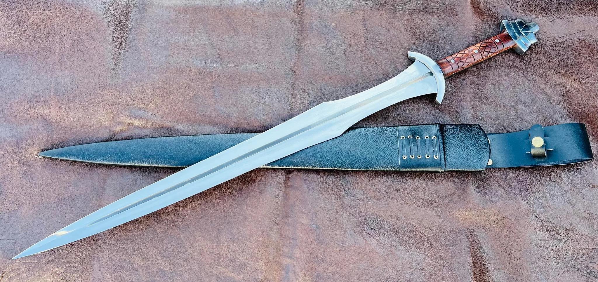 25 inches Blade Greek Achilles Sword-Replica Sword-Handmade in Nepal- Leaf spring-Sharpen-Wedding gifts - Gift for him