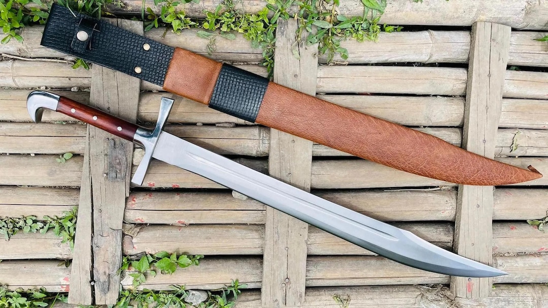 24-inch Blade Custom Machete Sword - Hand-forged Carbon Steel ...