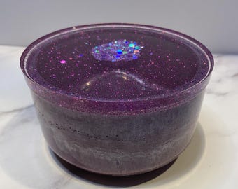 Handcrafted Resin Jewelry Trinket Jar: Custom Colors Available