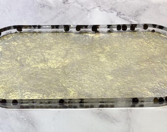 Handcrafted Resin Trinket Tray, Decorative Serving Tray, Custom Colors