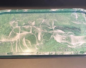 Handcrafted Resin Serving Tray, Decorative Trinket Dish