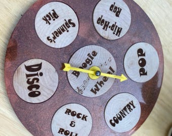 Boogie Wheel Music Genre Decision Maker Spinner Wheel - Fun Game for Music Lovers