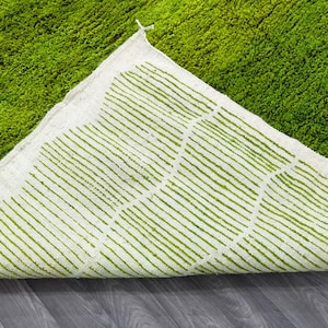 AMAZING MOROCCAN GREEN Rug, Authentic Berber Rug, Wool Rug Green, Pink Rugs For Bedroom - Soft Area Rug, Bohemian Style Rug For Living Room image 10