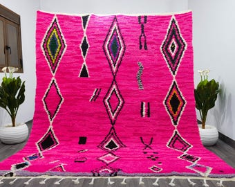 Handmade Pink Moroccan Rug – Authentic Berber Wool Rug