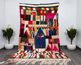Custom Multicolored Boujaad Rug – Handmade Moroccan Berber Carpet