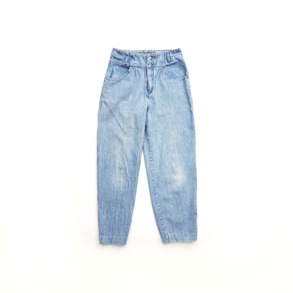 80s stonewash Jeans.  High waisted acid wash deni… - image 1