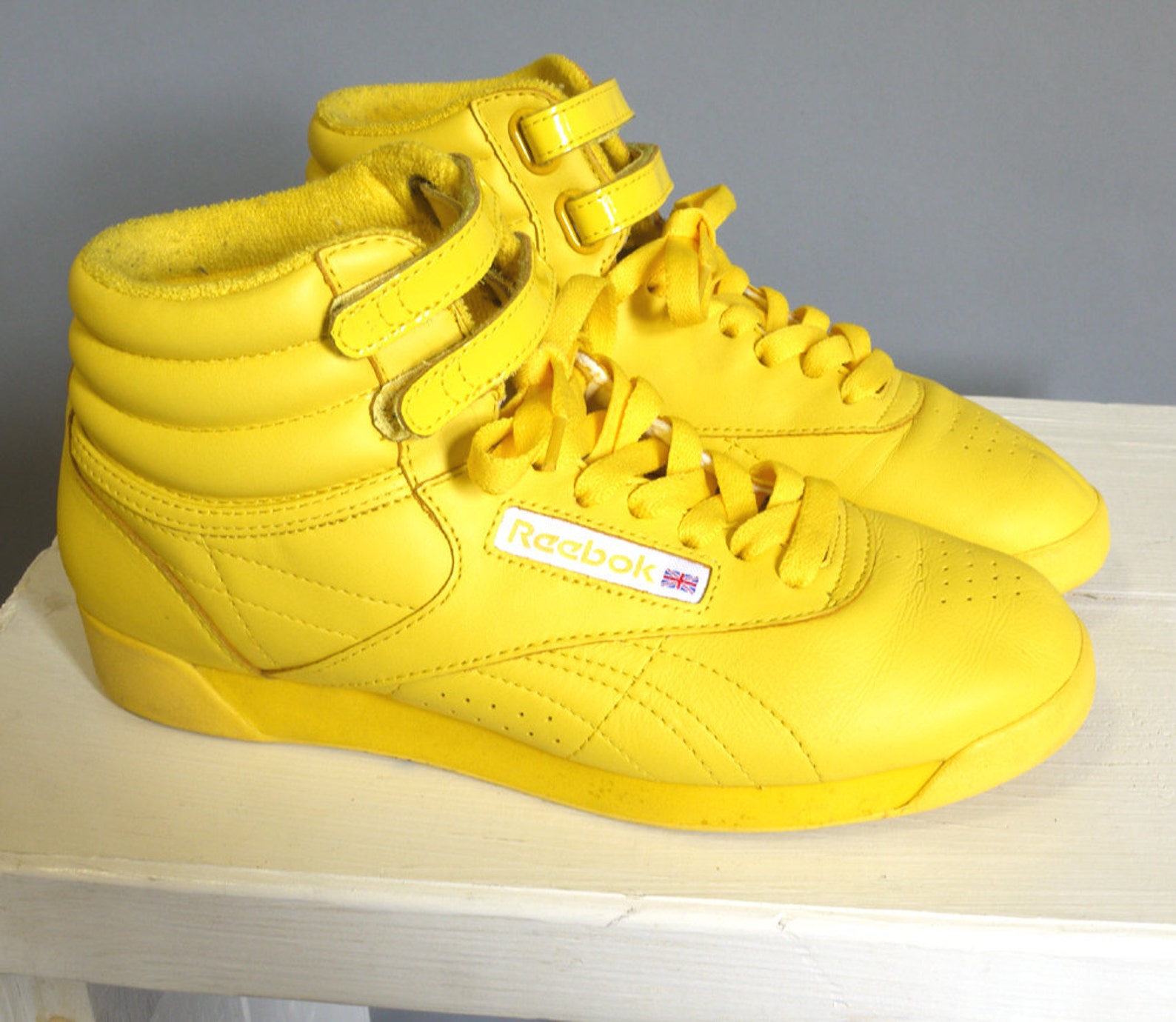 reebok freestyle hi yellow