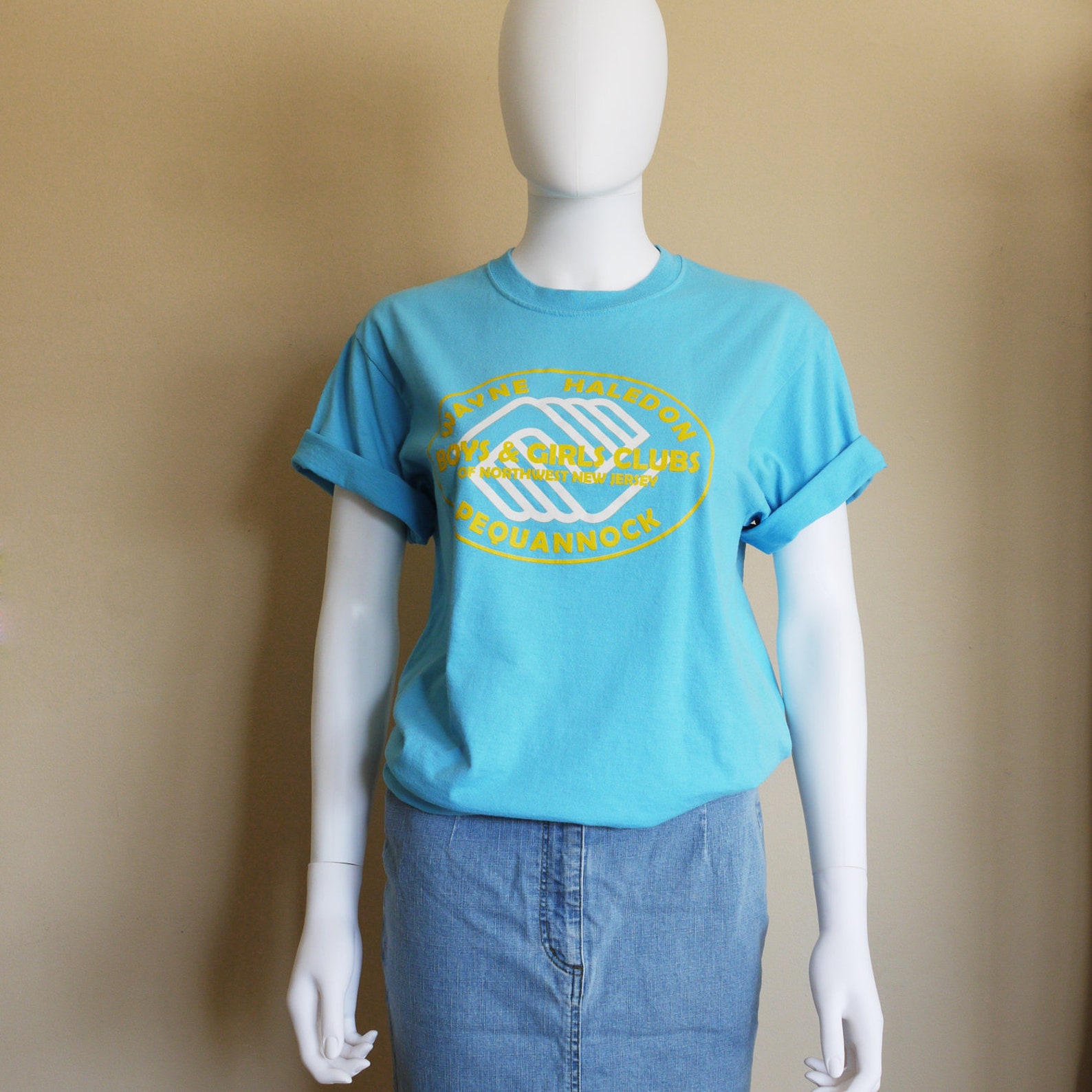 Club Tshirt. Boys and Girls Clubs. Vintage Pastel Blue Teeshirt. Baby ...