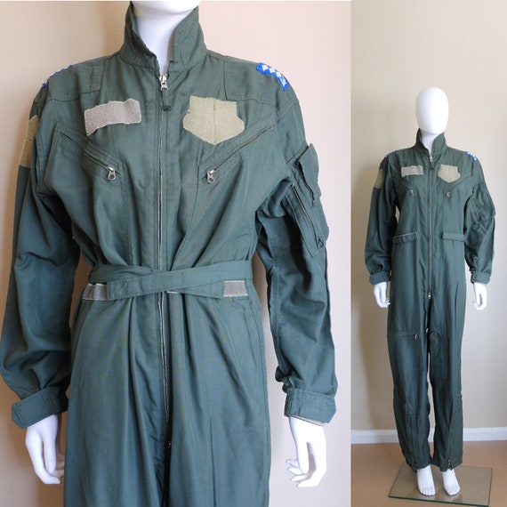 Vintage Military Overall, Military coverall, Jumps
