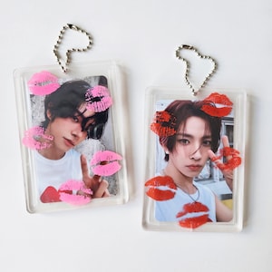 Porte-cartes photo Bisous recto-verso