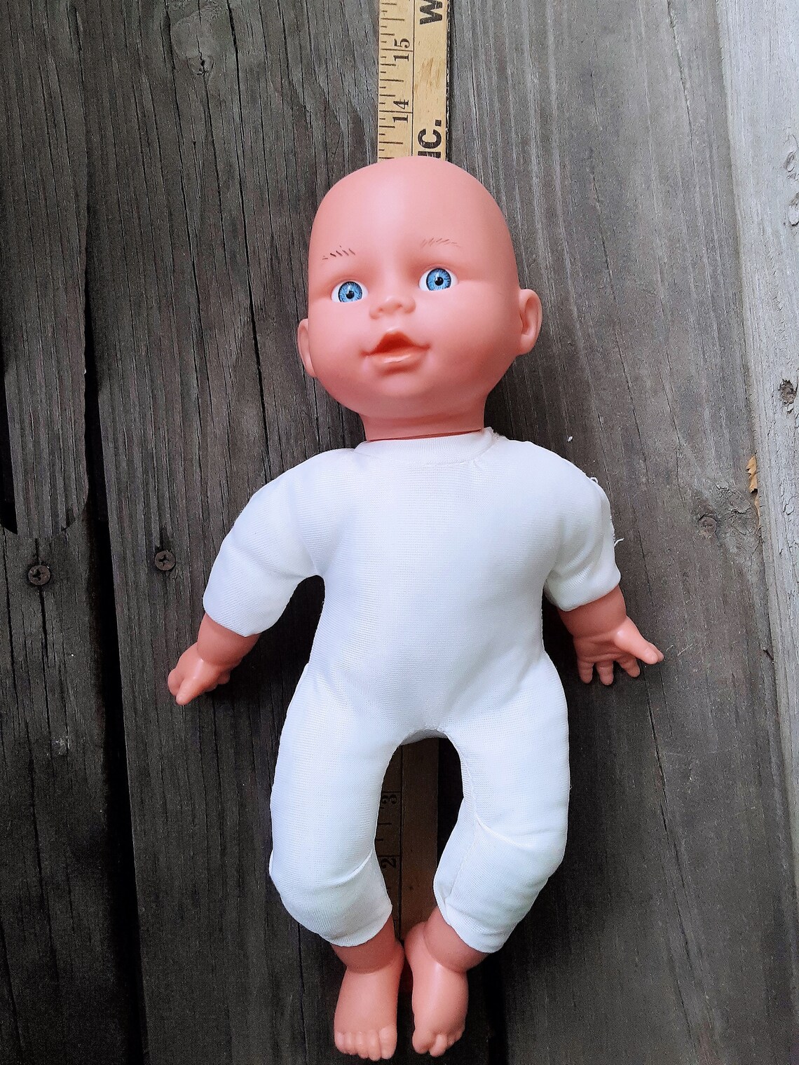 12 BABY DOLL Soft BodyBlue Eyes Bald Plastic Molded Etsy