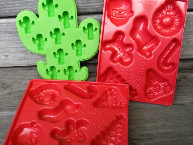 GELATIN / CANDY MOLDS 1 Silicone Cactus Mold 2 Christmas Etsy