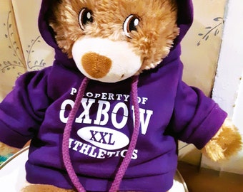 PURPLE HOODIE BaB SWEATSHIRT, Fits 16" Build-A-Bear Brand Teddy Bear, Stuffed Animal, Doll,Clothes,