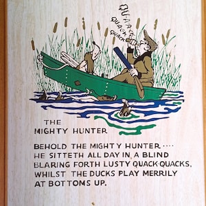 DUCK HUNTERS Wandbehang, 10 "x 12" Holz gerahmtes Scherzgeschenk, Man-Cave-Dekor, Hütte, Hütte, Veranda, Terrasse Deck Wandbehang, Gag Geschenk Jäger