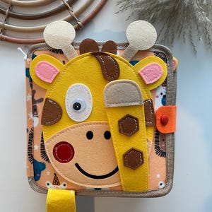 Jouets livre Montessori feutre girafe livre en tissu doux pour enfant en bas âge