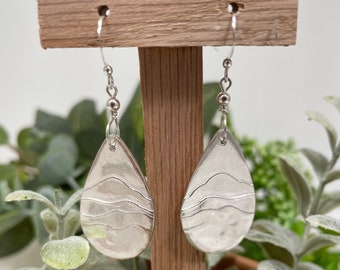 Pure Silver Mountain Earrings, Blue Ridge Mountain Jewelry, Appalachian Mountains, Travel Jewelry, National Park, Asheville