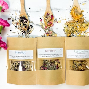 Herbal Tea Sampler Gift Set Organic Loose Leaf Tea Blends Wellness Tea ...