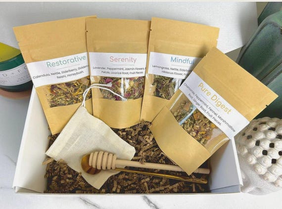 Herbal Tea Sampler Box: Organic Loose Leaf Tea Gift Set