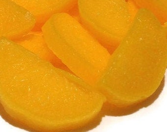 ORANGE Slices Wax Melt Tart Embed Food Shape Wax Scented Fruit for Dessert Candle Decoration Embed for Dessert Candle Faux Candle Decoration