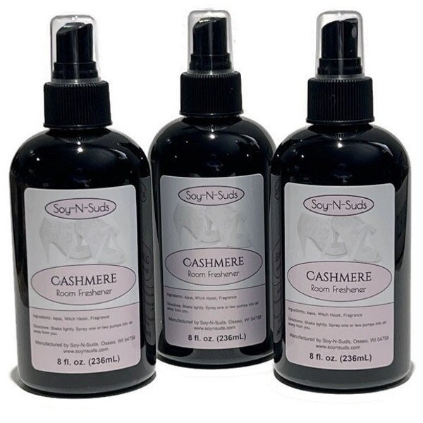 CASHMERE ~ Natural Air Freshener ~ 8oz Room Spray ~ Room Scent ~ Scented Room Sprays