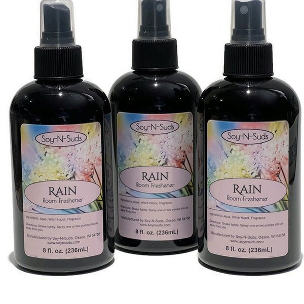 RAIN ~ Natural Air Freshener ~ 8oz Room Spray ~ Room Scent ~ Scented Room Sprays