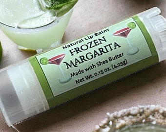 FROZEN MARGARITA Lip Balm Moisturized with Shea Butter Natural Dye Free - .15oz Oval Tube