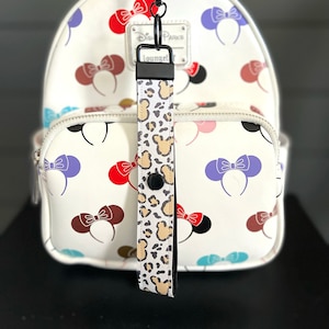 Mickey Animal Print Minnie Ears Holder | Ear Holder | Ear Key Fob Holder | Mouse Ear Holder | Ear Clip | Animal Kingdom