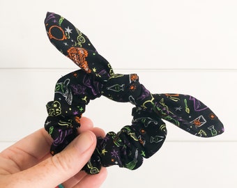 Neon Harry Potter Halloween Icons Scrunchie Made w/Licensed Harry Potter Fabric | Universal Scrunchie