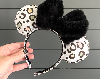 Muted Animal Print Minnie Ears | Pastel Animal Print Park Ears | Animal Kingdom Park Ears