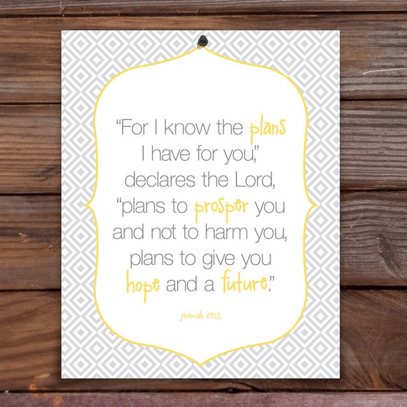 Items similar to plans to prosper 8x10 print on Etsy