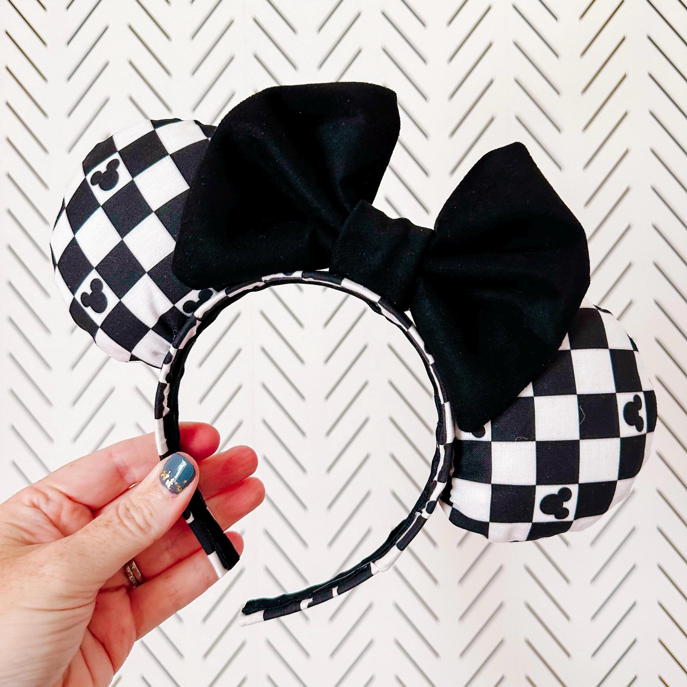 Disney Black and White Checkered Minnie Ears Checkered Sherpa ears are here! • • • #checkered #minnieears  main image 3
