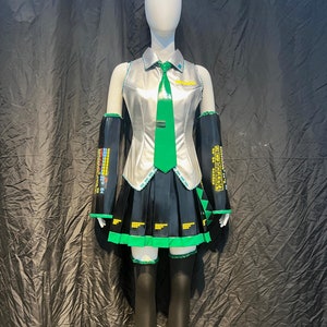 MIKU cosplay costume,MIKU skirt,VOCALOID 2 cosplay costume.