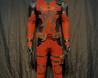 Disfraz de cosplay de Deadpool 3 hecho a mano: réplica de la película