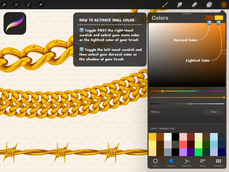 Procreate Chain 3D Chains Procreate Brush Set: Metallic Jewelry Brushes (45 Types) - Etsy