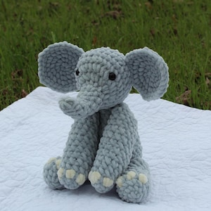 Elephant Crochet Pattern, Crochet Baby Elephant Plushie Pattern