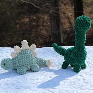 2 in 1 Dinosaur Crochet Pattern--Includes a Stegosaurus Crochet Pattern and Brachiosaurus Crochet Pattern
