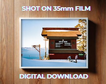 Lake Tahoe Film Photo Print: Heavenly Ski Resort, Digital Download