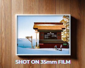 Lake Tahoe-filmfotoafdruk: hemels skiresort ingelijste kunst