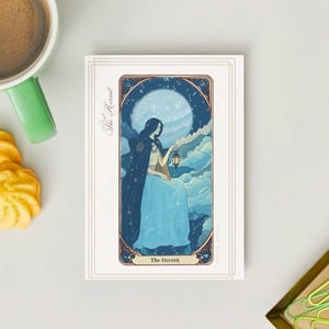 Carte postale L'Ermite/Vierge - La série Tarot/Astrologie