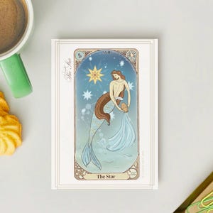 Carte postale Étoile/Verseau - Série Tarot/Astrologie