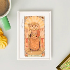 Carte postale Empereur/Bélier - Série Tarot/Astrologie
