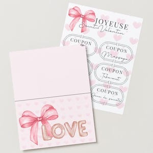 Valentine's Day gift, Valentine's Day coupons, Valentine's Day card, coupons for quality time, card to offer