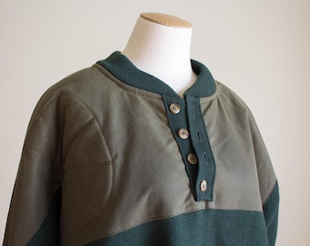 Suéter vintage Filson estilo 711 Waterfowl, 2004. Talla XXL para hombre: jersey verde de lana y algodón encerado.