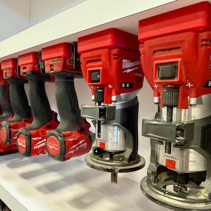 Milwaukee M18 Tool Holders - Durable Mounts for Tools & Batteries, Garage and Workshop Organization