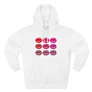 Lips Three-Panel Fleece Hoodie
