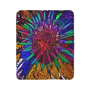 Layered Flowers Fleece Sherpa Blanket