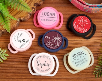 Personalized GPS Pet Tag Holder,Custom Silicone Dog Air Tag Case,Pet ID Air Tag,Cat Collar Tag,Engraved Dog Name Tag,Cute Dog Name Tag